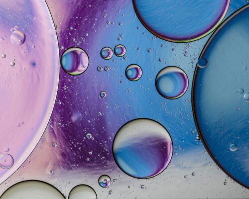 Oil and Water - Abstract Macro Background.